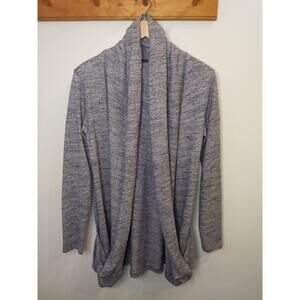 UGG Australia Gray Marled Open Front Cardigan Shawl Collar Drapey Small